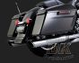 DK Custom V&H Twin Slash Round Slip-ons for Harley Dyna Touring - Chrome Harley-Davidson Vance & Hines