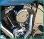 Twin Cam Complete HiFlow 587 Air Cleaner Smooth Chrome Bobber DK Custom Harley Davidson Outlaw Air Cleaner Systems Complete EBS High Flow M-8 Milwaukee-Eight Softail Twin Cam Dyna  Touring Trike Freewheeler  Big Twin Stage I TBW Throttle By Wire
