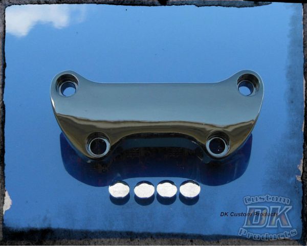 DK Custom Chrome Smooth Handlebar Top Clamp for Harley-Davidson Sportsters Super Custom 48 Dyna