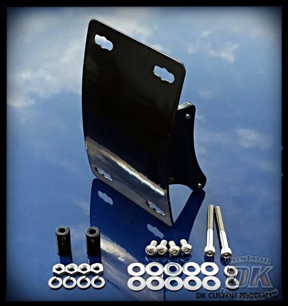 Primary Mounted Curved License Plate Relocation Kit Harley-Davidson M8 Softail DK Custom LED Light