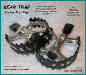 DK Custom SGS Bear Trap Harley Softail Dyna Sportster Touring Footpeg Foot Peg Highway Peg Bear Trap