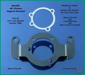 Harley Davidson Sportster Stealth Air cleaner support bracket custom DK Custom allows custom breather vents 48 custom low nightster xl superlow