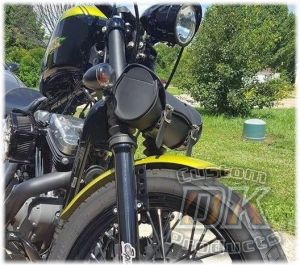 Black Out Forks 39mm Upper Fork Covers Sportster Dyna Harley DK Custom