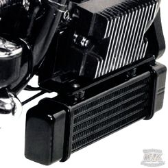 LowMount Oil Cooler System for Harley Softail Models Harley-Davidson Motorcycles DK Custom High Flow Performance Softail Touring Trike Freewheeler Big Twin Evo Milwaukee Eight Sportster  Cooler Running Motor Jagg HD Black 
