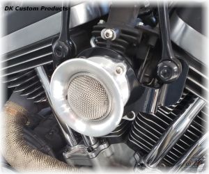Natural Aluminum Outlaw Velocity Stack Intake Sportster Complete System Harley Davidson DK Custom EFI Carbureted External Breather system EBS High Flow Performance Roadster Big Twin Evo Custom 48 72 Iron