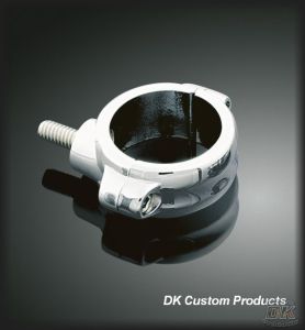 DK Custom Chrome Fork Clamp for Speedo Relocation Fork Mounting Speedometer Relocation for Harley-Davidson Sportsters Super Custom 48 Dyna