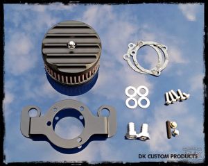 Black Finned DK Custom Harley Davidson Outlaw Air Cleaner Systems Complete EBS High Flow M-8 Milwaukee-Eight Softail Twin Cam Sportster Roadster Dyna 72 48 Big Twin Evo Nightster Iron Stage I Ness Big Sucker 587 425 606 636v Pro Billet Bracket Breather B