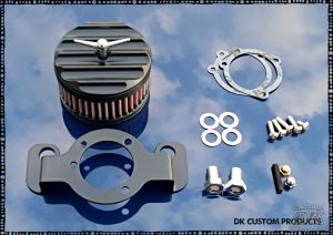 Complete HiFlow 425 Air Cleaner Black Finned for Harley Twin Cam DK Custom Harley Davidson Outlaw Air Cleaner Systems Complete EBS High Flow M-8 Milwaukee-Eight Softail Twin Cam Sportster Roadster Dyna 72 48 Big Twin Evo Nightster Iron Stage I Ness Big S