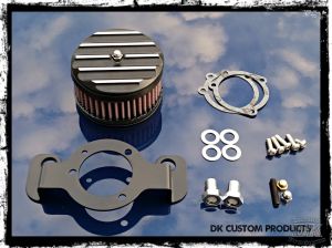 Complete HiFlow 425 Air Cleaner Contrast Finned for HD Twin Cam DK Custom Harley Davidson Outlaw Air Cleaner Systems Complete EBS High Flow M-8 Milwaukee-Eight Softail Twin Cam Sportster Roadster Dyna 72 48 Big Twin Evo Nightster Iron Stage I Ness Big Su