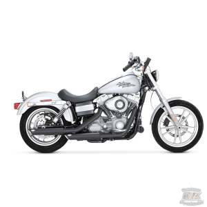 V&H Twin Slash Slip-ons for Harley Dyna - Matte Black