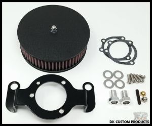 Complete HiFlow 587 Air Cleaner Wrinkle Black for Sportsters Harley Sportster Harley Davidson High Flow Air cleaner DK Custom Nightster Iron 48 Custom Low SuperLow Bobber Stage I K&N EFI Carbureted Complete High Performance