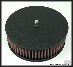 Wrinkle Black Air Cleaner Cover Outlaw High Flow 587 Air Cleaner Harley Davidson DK Custom Stage I