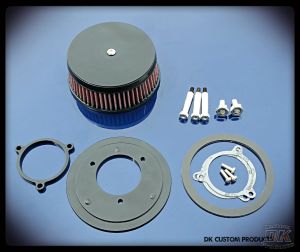 Black Complete HiFlow 606 Air Cleaner Harley Milwaukee-Eight DK Custom Milwaukee-Eight Maximum Power High Flow Harley Davidson performance air cleaner 606 intake kit K&N EBS External Breather System Stage I Outlaw