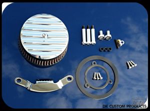 Polished Finned HiFlow 606 Air Cleaner System HD All Twin Cams Dyna Softail Touring DK Custom High Flow Harley Davidson performance air cleaner 606 intake kit K&N EBS External Breather System TBW Cable Operated