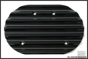Black Finned Cover for DK Custom Harley Stage I IV Sportster Dyna Softail Bagger Trike 828 Outlaw High Flow HiFlow Air Cleaner Twin Cam M8