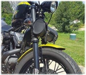 DK Custom Black-Out Forks 39mm Upper Fork Covers Sportster Dyna Harley Harley Davidson Made in the USA