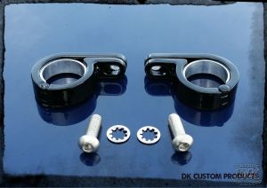 Black Hinged P Clamps For Lights Engine Guard & Frame Tube