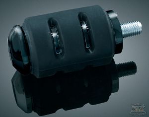 ISO Shift Peg Black & Rubber Cushioned Harley-Davidson DK Custom Kury Foot Peg Comfort Style Heel Rests