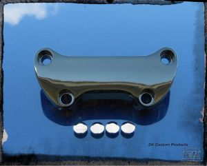 DK Custom Chrome Smooth Handlebar Top Clamp for Harley-Davidson Sportsters Super Custom 48 Dyna