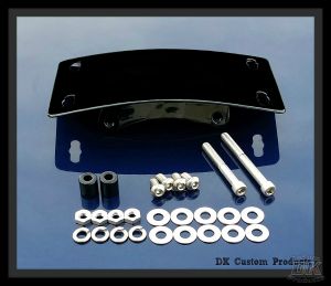 Primary Mounted Curved License Plate Relocation Kit Harley-Davidson Sportster DK Custom LED Light