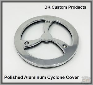 Polished Aluminum Cyclone Complete HiFlow 587 Air Cleaner Harley Twin Cam DK Custom Harley Davidson DK Custom Outlaw Touring Twin Cam M8 Dyna Softail Trike Freewheeler Sportster Tri Glide Kury Kuryakyn Stage I High Flow TC Milwaukee-Eight SE Heavy Breathe