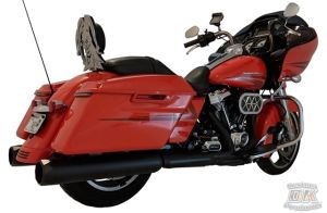 4.5" Black B.A.M. Stick Slip-On Mufflers - H-D Touring M8