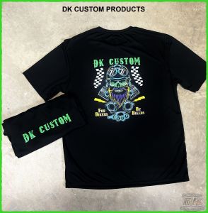 DK CUSTOM A4 100% MOISTURE-WICKING POLYESTER GRAPHIC T-SHIRT FOR BIKERS BY BIKERS