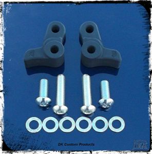 DK Custom Dyna 1" Lowering Kit 95-99 for Harley-Davidson Models Billet Aluminum Lowering Blocks Made in The USA Anodized Black Chrome