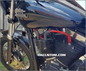 DK Custom 409 PRO RACE Red Spark Plug Wires - Ready to Install Harley High Performance Maximum Fire Power Silicone ECM Coil Relocation Harley Davidson