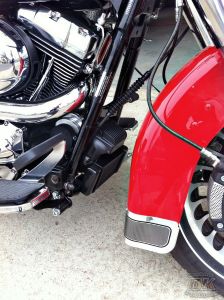 LowMount Fan Assisted Oil Cooler System Harley Touring Models Harley-Davidson Motorcycles DK Custom High Flow Performance Softail Touring Trike Freewheeler Big Twin Evo Milwaukee Eight Sportster Cooler Running Motor Jagg HD Black