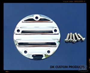 DK Custom Harley Points Timing Cover Billet Aluminum Polished Evo Sportster Twin Cam M8 Milwaukee Eight