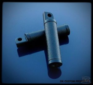 DK Custom Sano Black Aluminum Gripper Grip Tape Foot Pegs Harley-Davidson