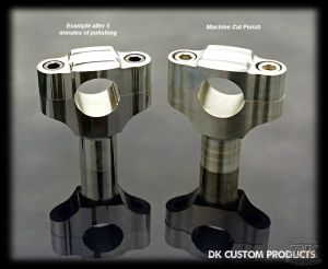 Harley-Davidson Motorcycle Classic Handlebar Clamps DK Custom Finned Design Billet