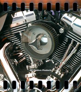 HiFlow 587 Air Cleaner System w/ Transparent Cover Twin Cam DK Custom Harley Davidson Outlaw Air Cleaner Systems Complete EBS High Flow M-8 Milwaukee-Eight Softail Twin Cam Dyna Touring Trike Freewheeler Big Twin Stage I TBW Throttle By Wire