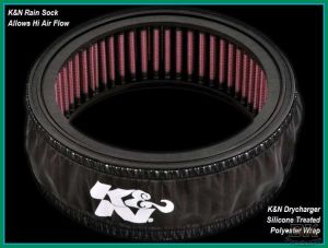 Rain Sock Harley Davidson DK Custom K&N Performance Intake Replacement Air Filter Outlaw Air Cleaner System EBS Roadster High Flow M-8 Milwaukee-Eight Softail Twin Cam Dyna 72 48 Big Twin Evo Nightster Iron Stage I Ness Big Sucker 587 425 606 Pro Billet