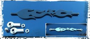 Flame Shift Linkage w/ Heim Joints DK Custom Harley Davidson Touring Softail Dyna Freewheeler Trike Adjustable