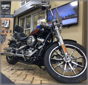 DK Custom Products Harley M8 Softail Sportster Dyna Stealth Adjustable Highway Peg Mounting Kit Chrome Black