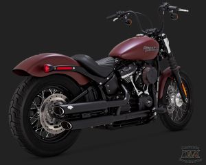 V&H Twin Slash Slip-ons for Harley Milwaukee-Eight Softail - Black