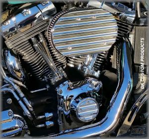 DK Custom Harley Stage I IV Sportster 828 Outlaw High Flow HiFlow Air Cleaner EBS External Breather
