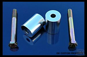 DK Custom Handlebar Riser Extensions Fat Risers Harley Dyna Softail