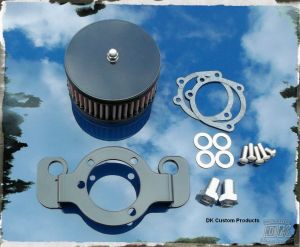 Complete HiFlow 425 Air Cleaner Sano Black for Harley Twin Cam DK Custom Harley Davidson Outlaw Air Cleaner Systems Complete EBS High Flow M-8 Milwaukee-Eight Softail Twin Cam Sportster Roadster Dyna 72 48 Big Twin Evo Nightster Iron Stage I Ness Big Suc