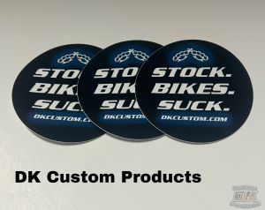 DK Custom Stickers STOCK BIKES SUCK Weatherproof, UV Resistant, Vinyl Stickers, Printed in the USA!