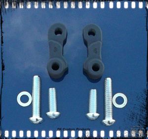 DK Custom 1.75" Lowering Kit 05-Up for Harley-Davidson Sportster Models Billet Aluminum Lowering Blocks Made in The USA Anodized Black Chrome