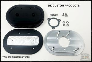 Wrinkle Black Complete HiFlow 828 Air Cleaner - Prepped for the OEM Medallion Dyna Softail Touring Trike