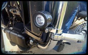 DK Custom Harley Universal Stealth LED Driving Passing Fog Lights Headlights