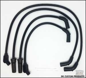 409 Black Spark Plug Wires - Touring/Trike Models High Performance Maximum Fire Power Silicone ECM Dyna Softail Trike Freewheeler