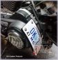 Primary Mounted Curved License Plate Relocation Kit Harley-Davidson Sportster DK Custom LED Light
