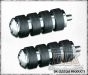 Extended ISO Shift Peg Chrome & Rubber Cushioned  DK Custom Harley Davidson Highway Pegs Crash Bar Engine Guard COMPLETE KIT Sportster Dyna Softail Trike Freewheeler Grip Heel Rests