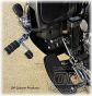 Extended ISO Shift Peg Chrome & Rubber Cushioned  DK Custom Harley Davidson Highway Pegs Crash Bar Engine Guard COMPLETE KIT Sportster Dyna Softail Trike Freewheeler Grip Heel Rests
