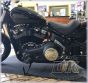 Primary Mounted Curved License Plate Relocation Kit Harley-Davidson M8 Softail DK Custom LED Light